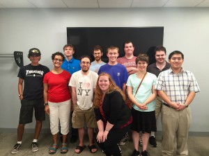 Theresa Piccolo, pictured here with her soft skills group, is the autism services program coordinator for ServiceSource. 