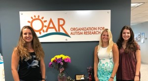 Sasha Grossman, Alyssa Grzesiak, and Lindsey Siff (from left to right) have headed back to college after a rewarding summer at OAR.